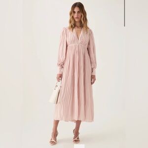 Aje Catalyst Pleated Midi Dress